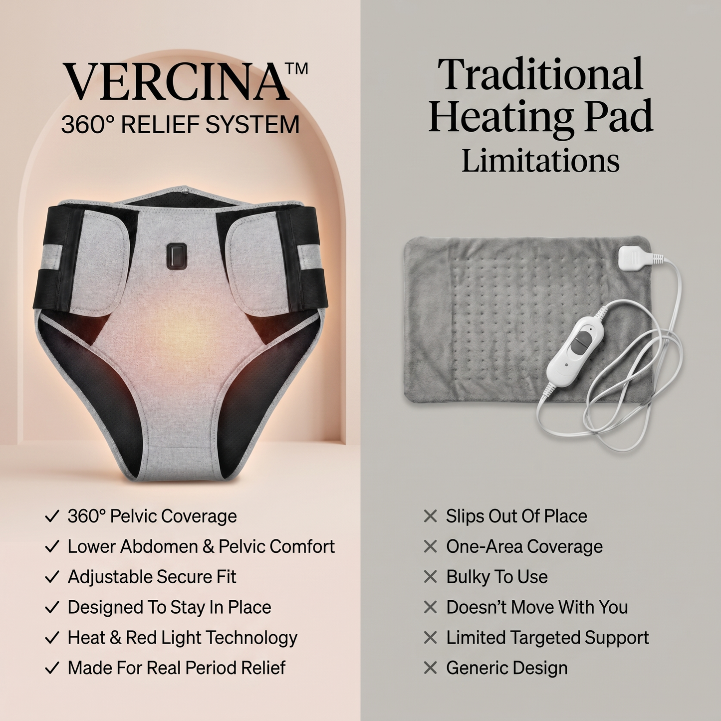 Vercina™ 360° Period Relief Heating Pad